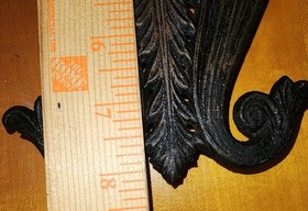 VTG Doodlers Dream Cast Iron Trivet Acanthus Leaf Victorian Scrollwork Ornate De