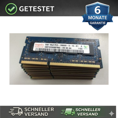 2GB RAM DDR3 PC3-10600S SODIMM Samsung/Hynix/Elixir/Micron Preis pro 10 Stück