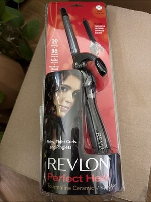 New-Revlon Perfect Heat Tourmaline Ceramic 1/2  Styling Iron.