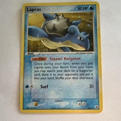 Pokémon Lapras 8/92 Legend Maker Holo Rare Water Basic 80HP 2006