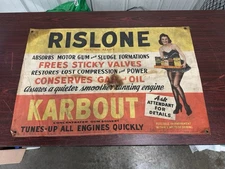 Vintage Rislone Engine Treatment Banner