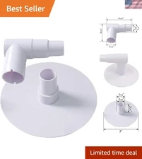 8929 Compatible Skimmer Vacuum Adapter Plate with 90° Elbow for Above Ground