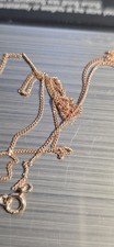 9ct Rose Gold Fine Curb Chain. 0.78g. Hallmarked. 46cm.
