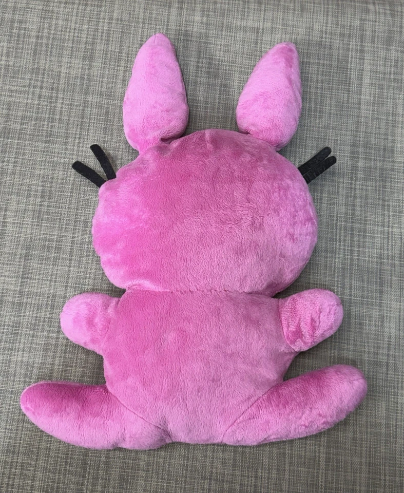 Vintage Jim Benton Plush, It's Happy Bunny Pink Y2K Stuffed Animal RARE Original - Image 2 of 4