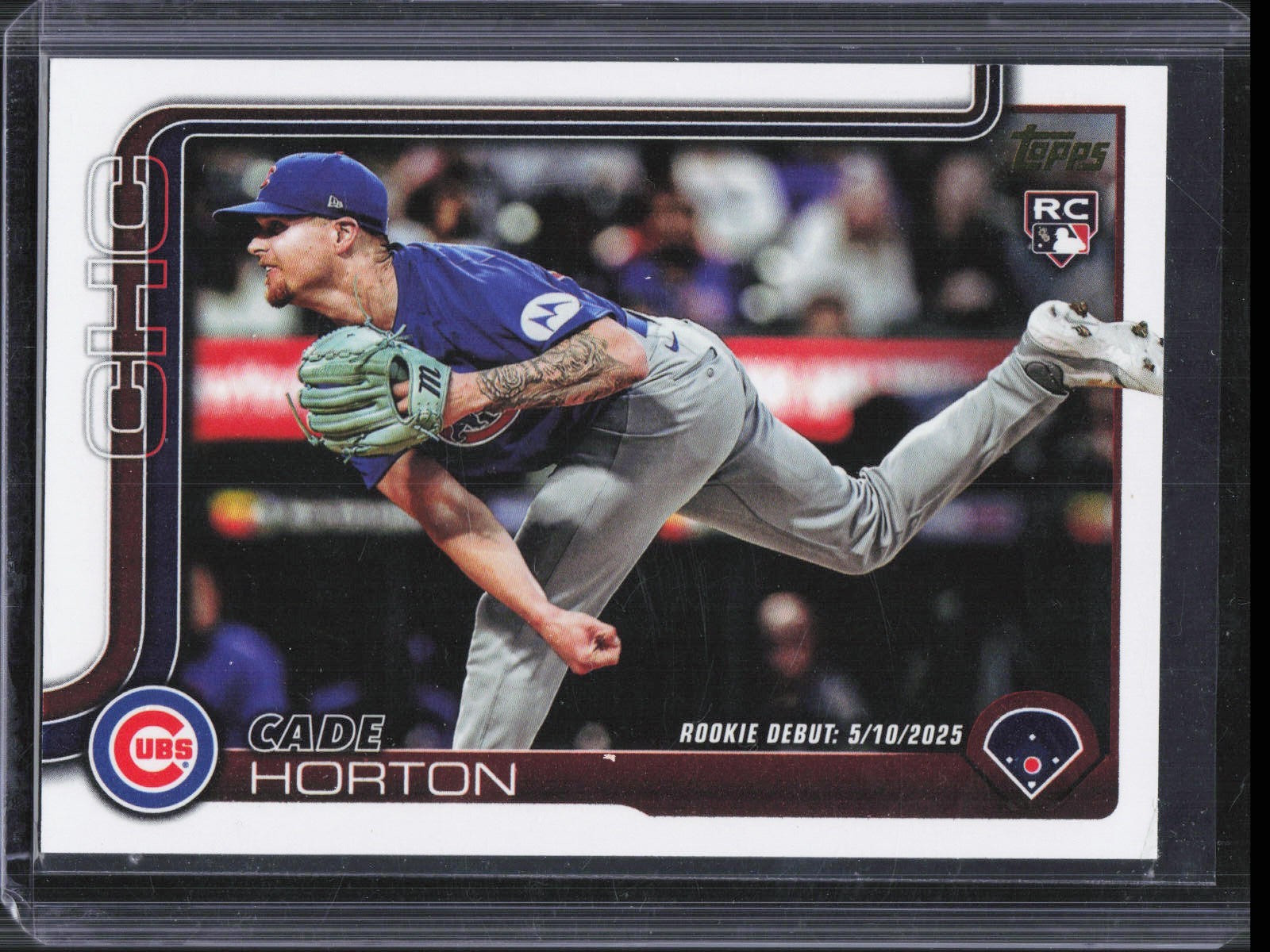 2025 Topps Update Cade Horton US214 Rookie Golden Mirror Image Variation SSP