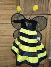 NEW 4T Bee Halloween Costume w/Headband Wings by Fun of a Kind - 4T