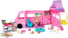 Barbie Spielzeug Auto Wohnmobil SUPER ABENTEUER CAMPER zum Aufklappen ab 3 Jahre