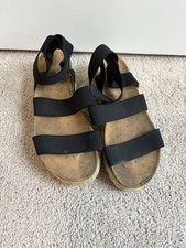 Women  s Black Strappy Sandals