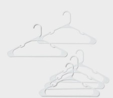 Plastic Hangers 50 Pack White - Clothes Hangers - Makes The Perfect Coat Hang...