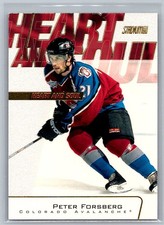 2001-02 Stadium Club #HS7 Peter Forsberg Heart and Soul Colorado Avalanche