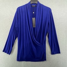 Kobi Halperin Wrap Top Size M Cobalt Blue Str...