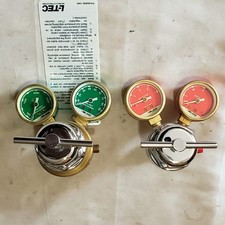 Purox Linde Regulator Set R-22-60-540A Oxygen R-22-15-200 Acetylene MC Tank