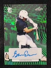 2023 Leaf PG Sam Erickson Green Refractor 3/6 Auto Rookie TEXAS A&M #MA-SE1 RARE