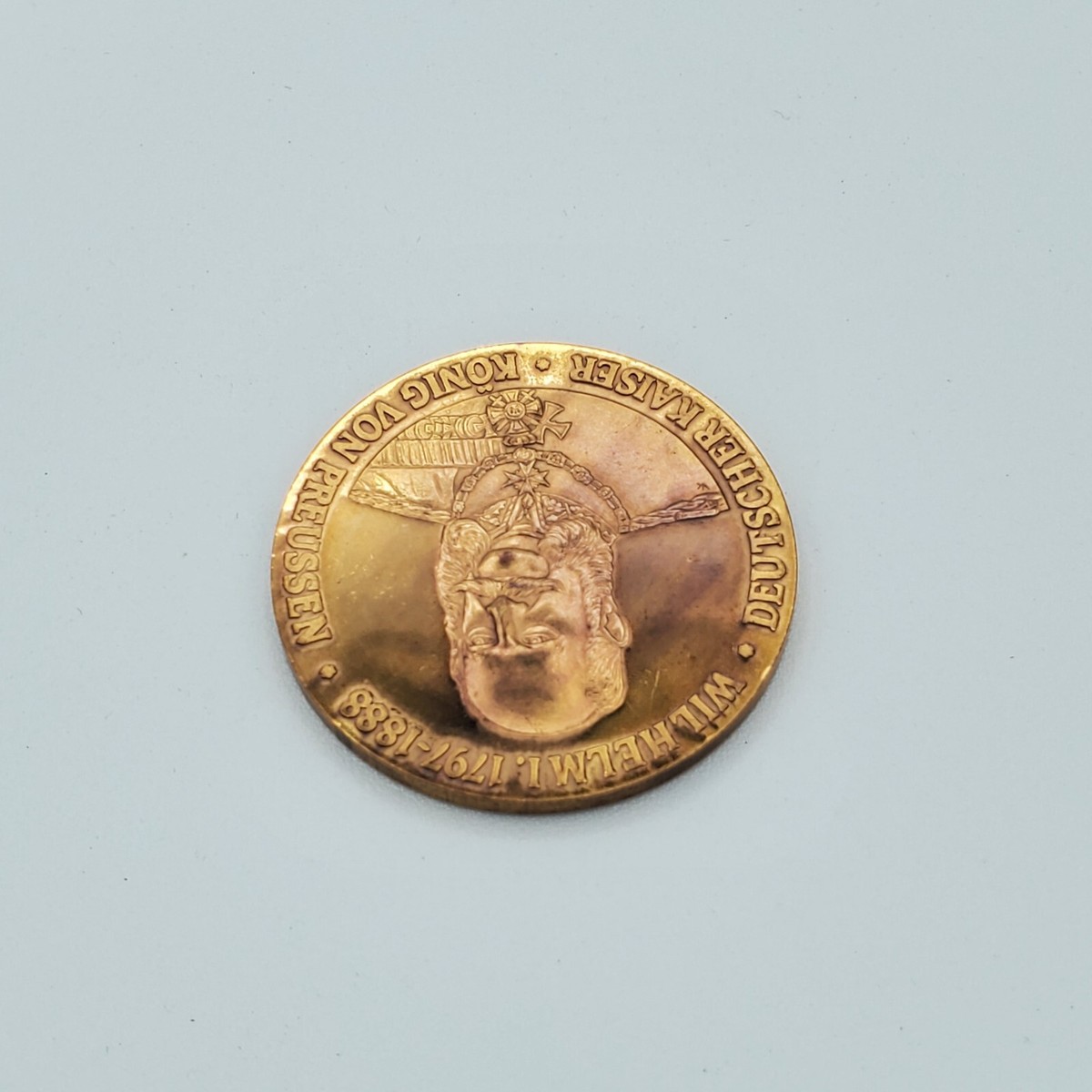 1888 German Kaiser Wilhelm token Eagle Crown Dreikaiserjahr medal