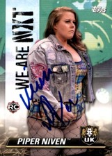 Piper Niven Signed 2021 Topps WWE NXT UK Rookie Card NXT-42 Doudrop