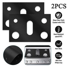 2pcs Kitchen Gas Range Stove Top Burner Cover Guard Protector Reusable Non-stick