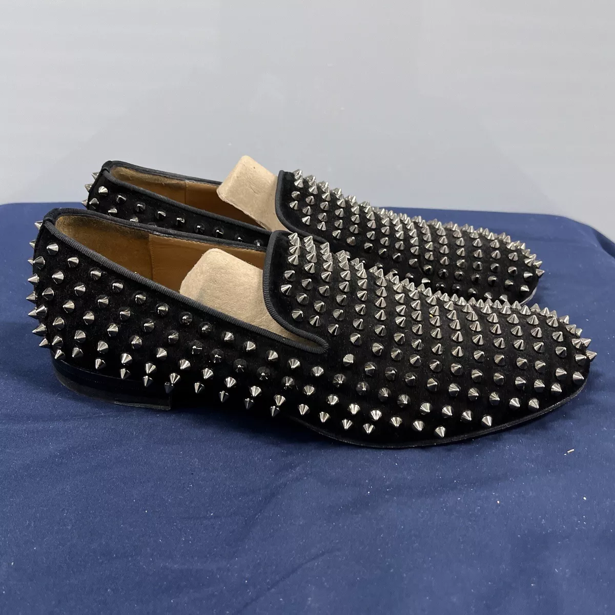 Christian Louboutin, Shoes, Christian Louboutin Black Rollerboy Spikes  Loafers