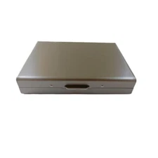 RFID Metal Credit Card Wallet,Slim Business Card Case Holder with 10 PVC Silver