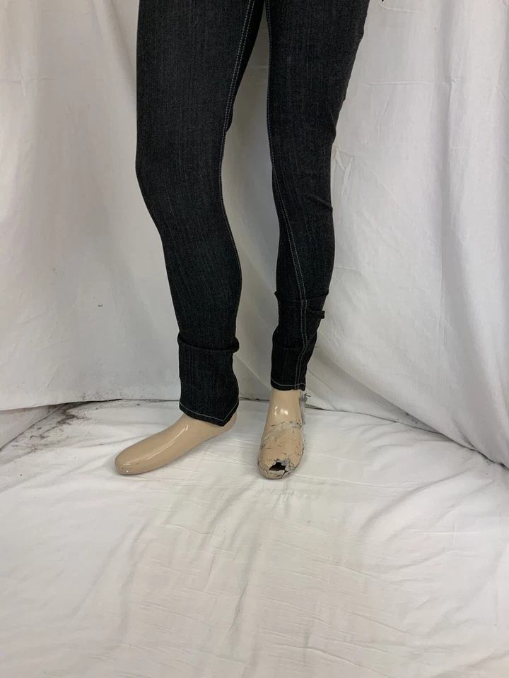 Pantalones de mezclilla Monarchy talla 26 negros para mujer Brit calce ajustado algodón elástico nuevos con etiquetas YGI N1-506CG Foto 4 de 4