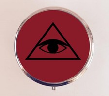 All Seeing Eye Pill Box Case Pillbox Holder Trinket Stash Magick Occult