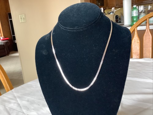 HERRINGBONE CHAIN LINK NECKLACE 17 