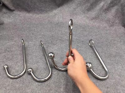 bdsm fish hook Stainless Steel Anal Butt Plug Hook Bondage Sex Toys Fetish Slave Hemp Rope  BDSM