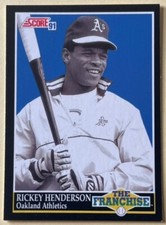 RICKEY HENDERSON, 1991 SCORE 
