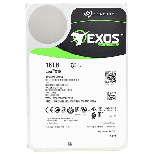 Seagate ST16000NM001G 16TB 7200Rpm 256Mb Cache Sata III 3,5" Zoll Exos - Bild 1 von 5