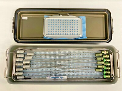 Set of 23 Assorted Gauge & Length Tulip Liposuction Cannulas w/ CD4-3C Case