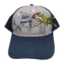 Disney Parks Epcot London United Kingdom Peter Pan Grey Baseball Hat Cap Adult