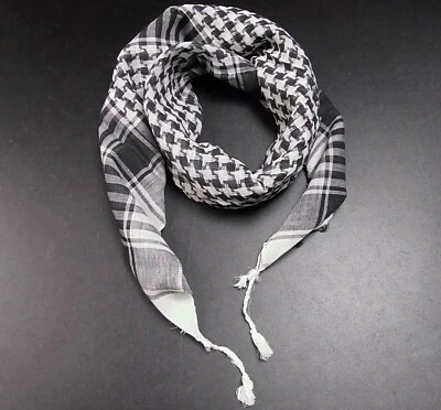 Pali Palästinenser Tuch weiß schwarz PLO Baumwolle Kufiya Mund & Gesichtsschutz