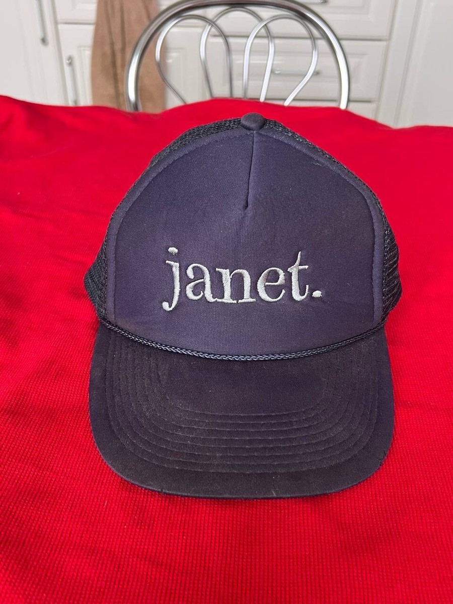 Vintage Janet Jackson Tour Mesh Navy Hat Concert michael 1993 94