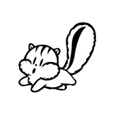 Squirrel Run - Vinyl Decal Sticker for Wall, Car, iPhone, iPad, Laptop, Bike