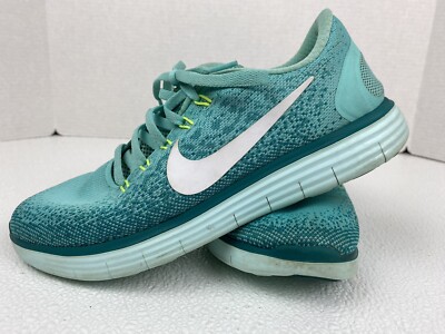 Nike Free RN Distance Womens Size Running Shoe Blue Training Teal  Sneakers