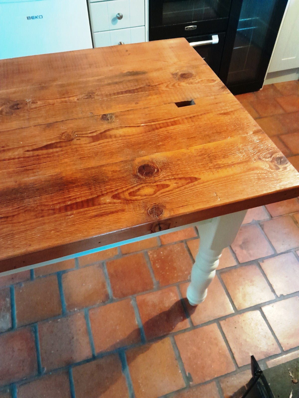 PINE / WOODEN KITCHEN TABLE USED eBay