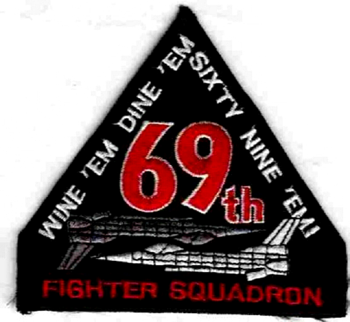 General Dynamics F-16 FIGHTING FALCON iron-on PATCH: USAF 69th