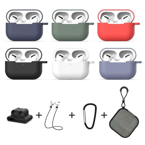 Apple Airpod Pro Custodia 5 in 1 Morbida Silicone Protettiva Cover con Custodia - Foto 12 di 18