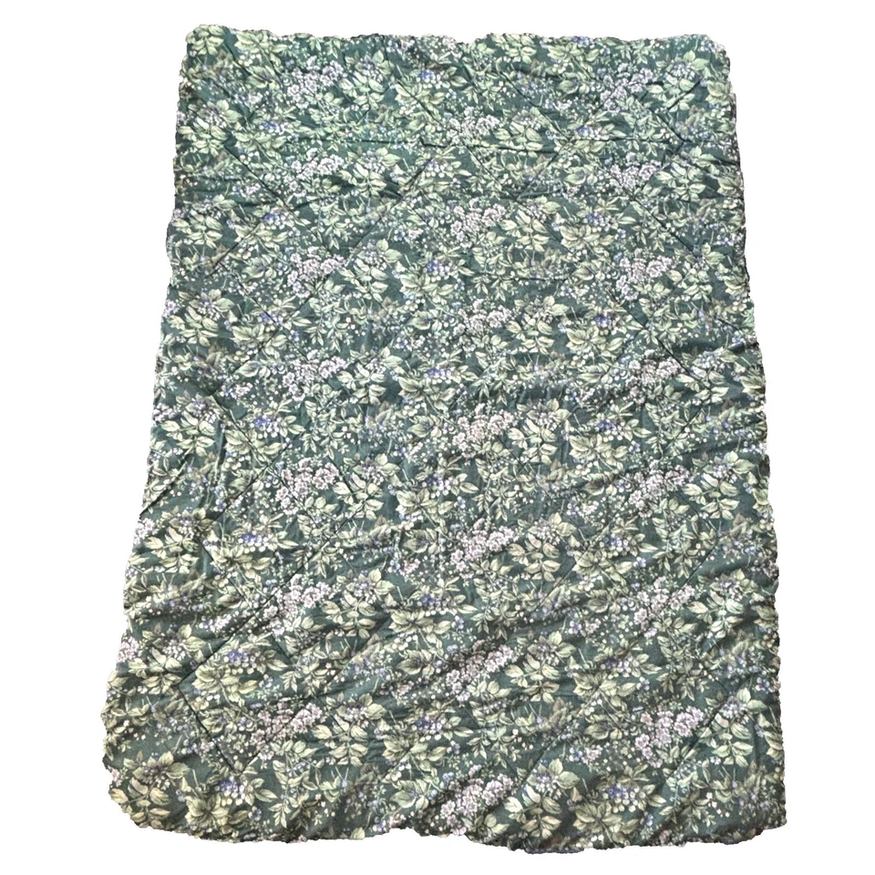 Edredón de Colección Laura Ashley Bramble Berry Verde Floral DOBLE Falsa Reversible EE. UU. Foto 2 de 4