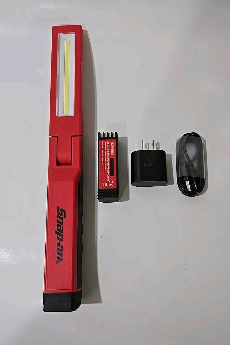 Snap On Tools 550 Lumen W/UV Rechargeable Shop Slim Light Red
