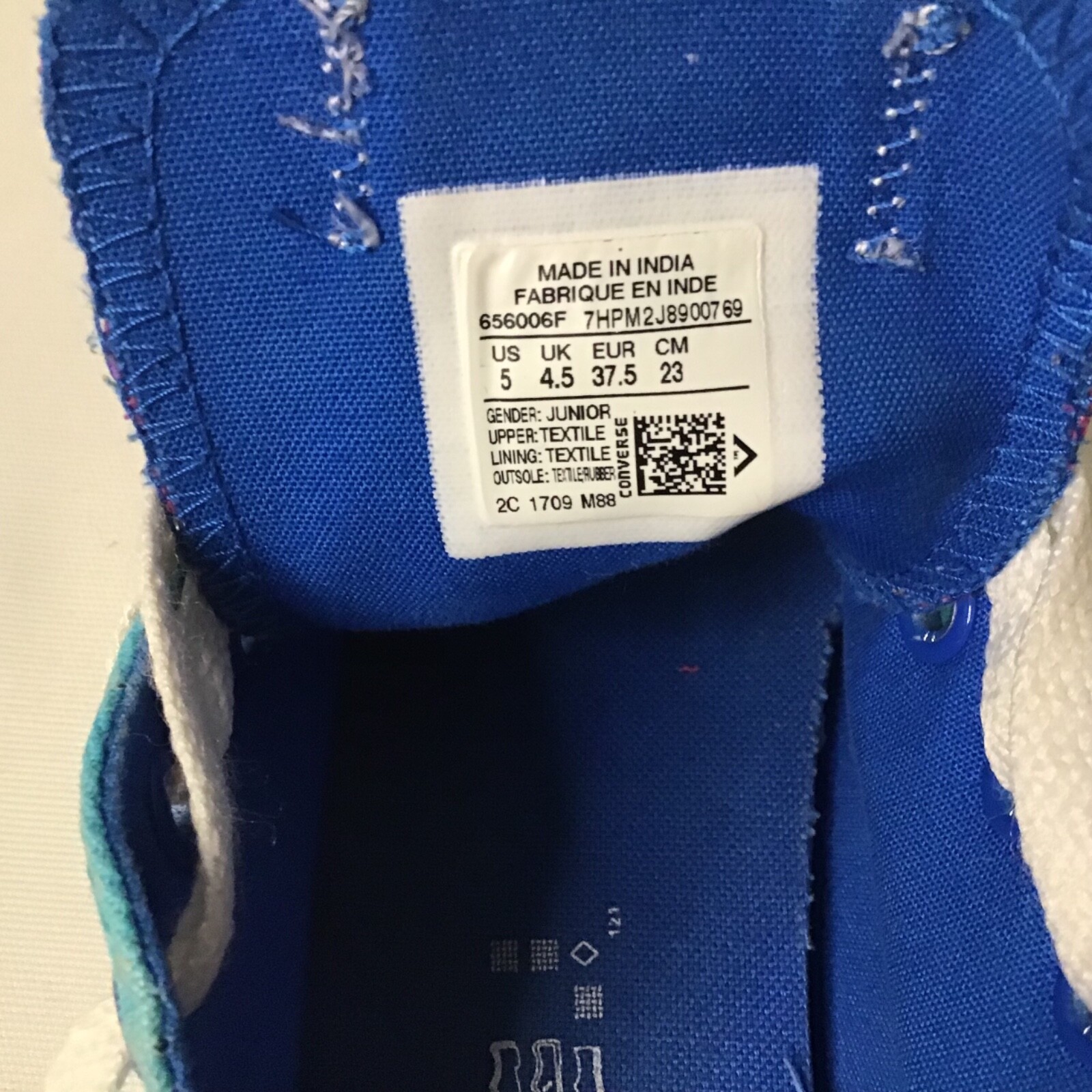 Converse All Star Low Top Sneakers Turquoise Lace Up Shoes Size 5 women Preowned thumbnail 4