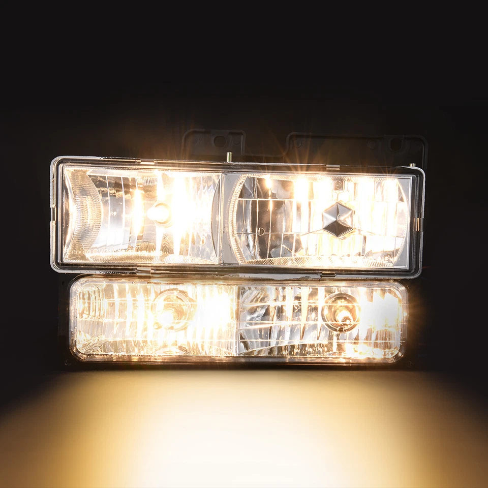 Headlights + Corner Lamps + Bumper Lamps For 94-99 Chevy C10 C/K Tahoe Suburban Foto 2 de 4