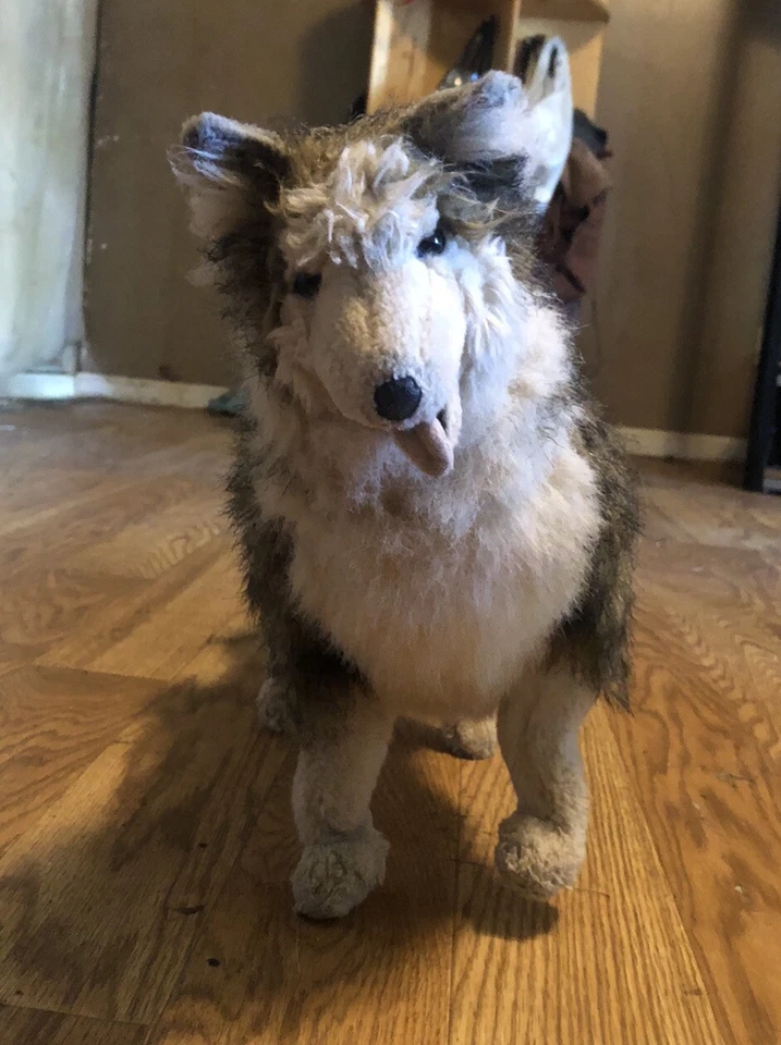 Lote de peluche Hansa Standing Wolf 1125 patas flexibles realistas aprox 22 pulgadas Foto 2 de 4