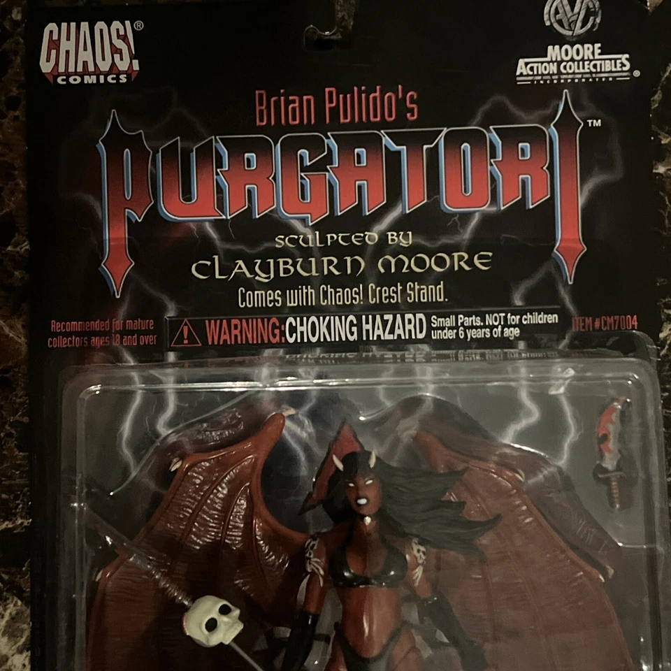 Figura de acción Chaos Comics Brian Pulido Dama de la muerte Demonio Purgatori nueva Foto 2 de 4