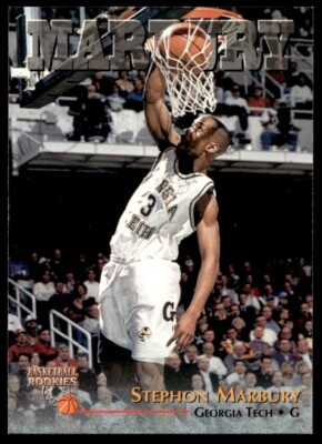 Maillot Basket Vintage Georgia Tech Yellow Jackets Stephon Marbury - Taille M - Neuf Sans étiquette