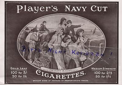 LONDON, Werbung 1913, Player's Navy Cut Cigarettes Zigaretten Tabak