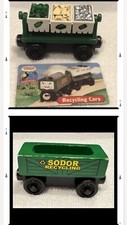 Thomas Wooden Railway Train Recycling Bins Re...