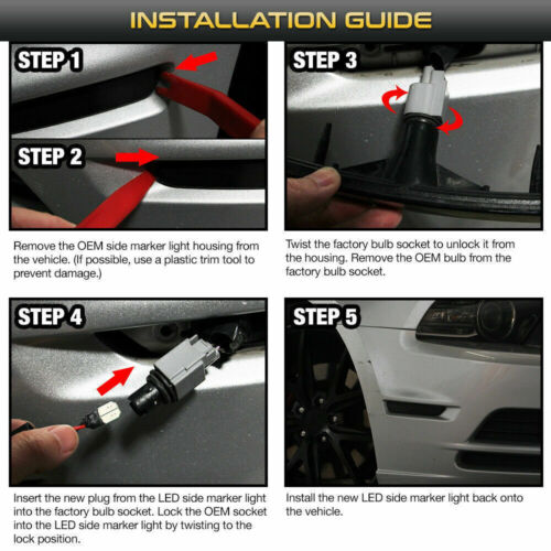 4pcs Seitenbegrenzungsleucht Seitenlicht Blinker Für Ford Mustang 2010-2014 - Picture 8 of 9