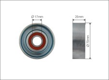 New Tensioner Pulley, V-ribbed belt for OPEL:ASTRA K Sports Tourer, 24104891