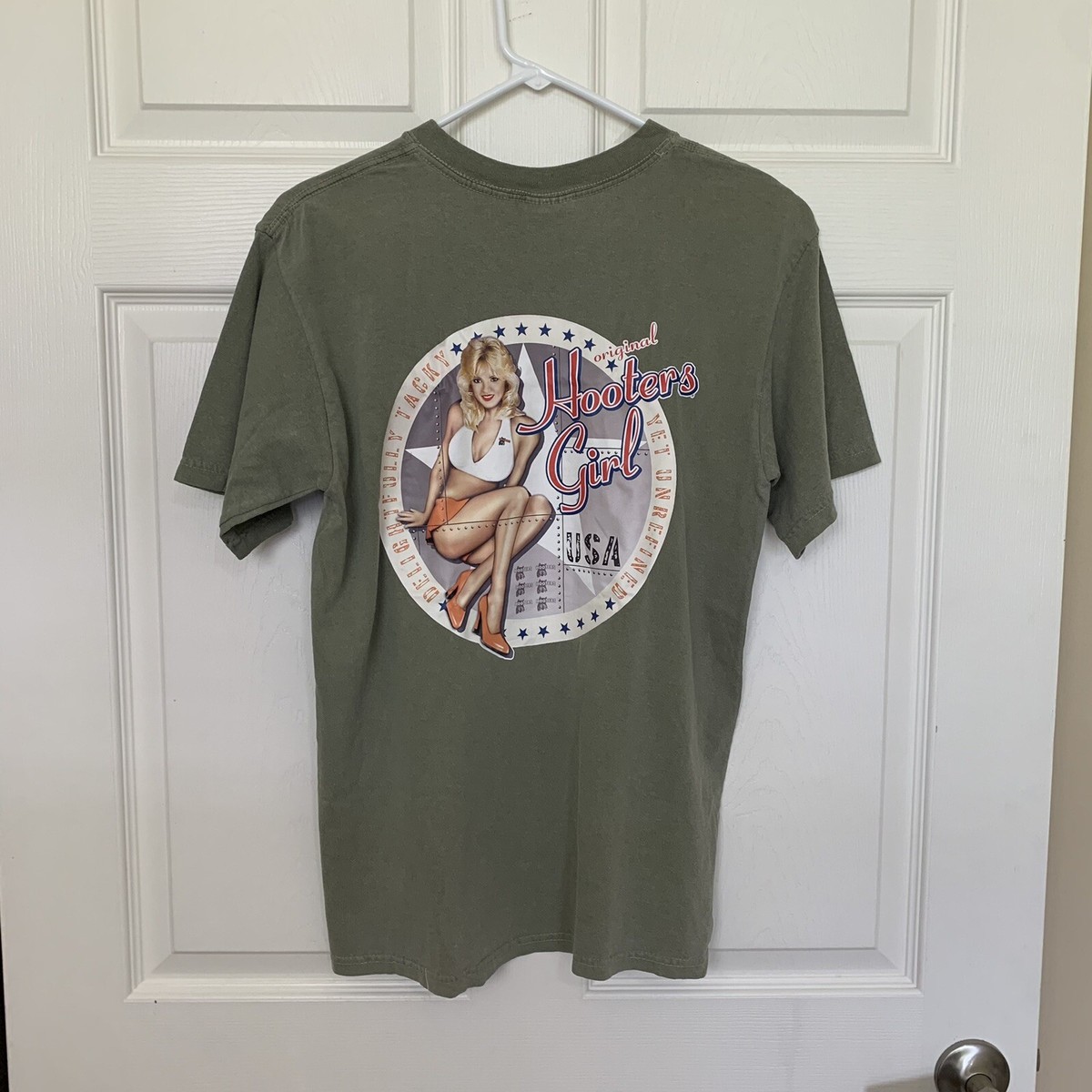 T-shirt Vintage Hooters Killeen Texas - Hanes, Taille M, Noir, Occasion En Bon état