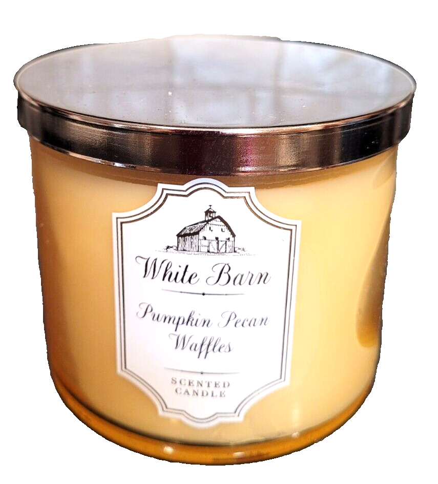 "Bath & Body Works" White Barn Pumpkin Pecan Waffles 14.5 oz Jar